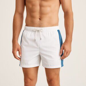 Solid & Stripe The Classic Swim Shorts Drawstring 5” Inseam White Men’s XL